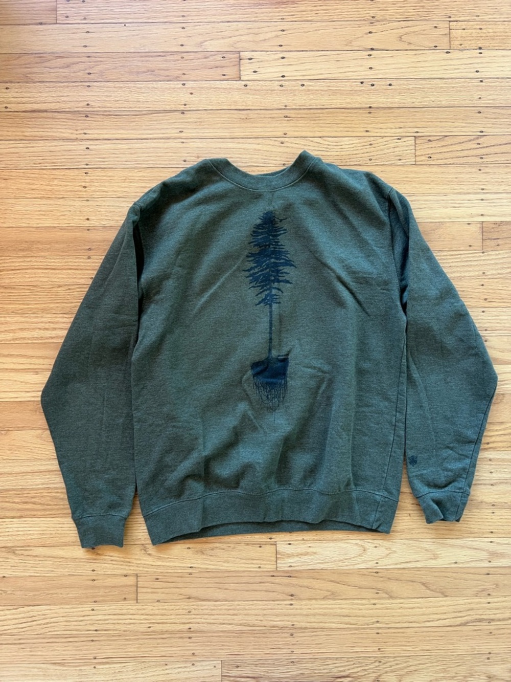 Engrafft Crew Neck Sweater Tree Roots Green Men’s Medium